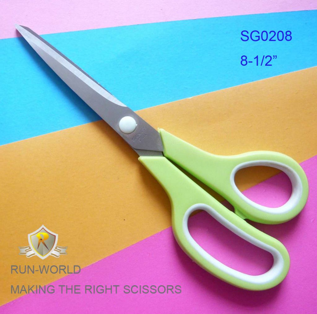 office scissor 8 inch soft grip handle bent all purpose household use