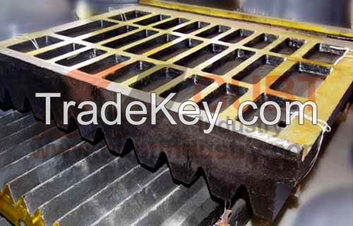 Jaw crusher jaw plates