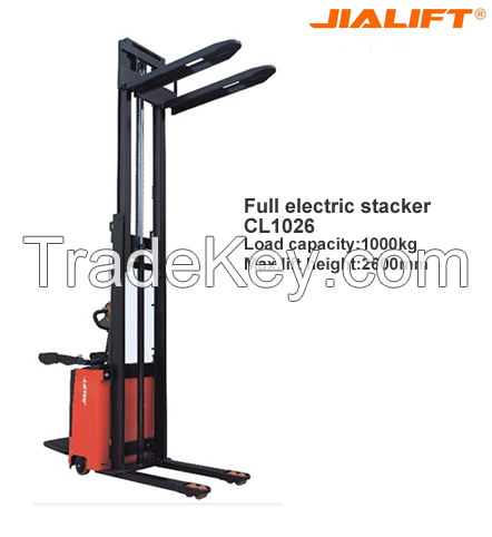 1000kg(1ton) ,2600mm Full electric stacker CL1026