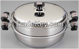 Stainless steel steam pot (2layers/3layers)