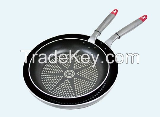 Aluminum press fry pan/ wok pan