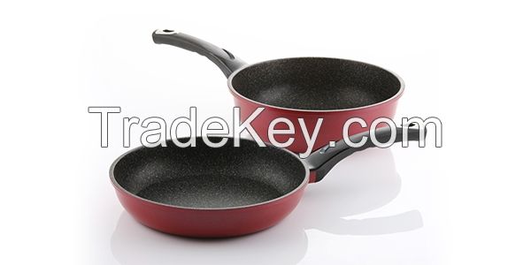 Aluminum Die-casting Fry Pan/ Wok Pan