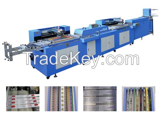 Content label/cotton tapes automatic screen printing machine with PLC control