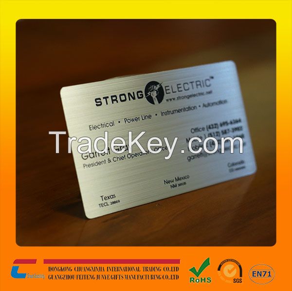 stainless steel card metal business card for your business