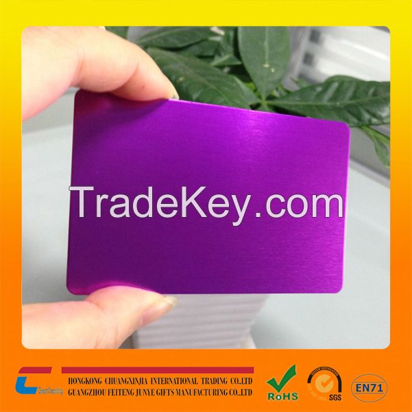 aluminum card anodized any color aluminum card