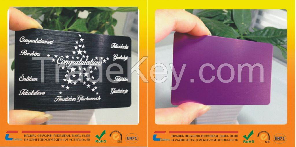 Aluminum Card Anodized Any Color Aluminum Card