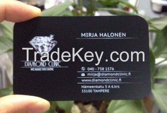 stainless steel metal card matt black metal business card