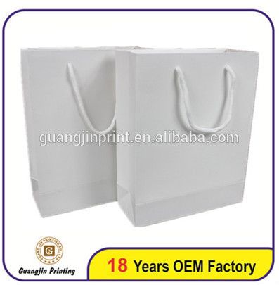 Manufacturer White Kraft Paper Shopping Bag