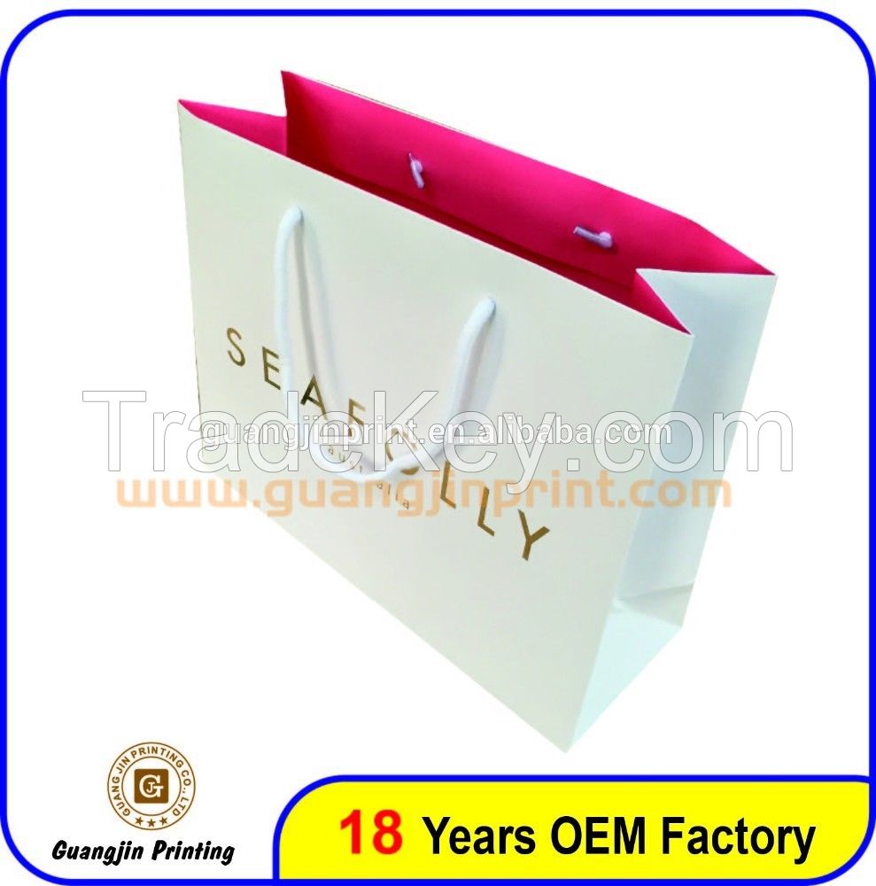 Customized color printing paper gift bag