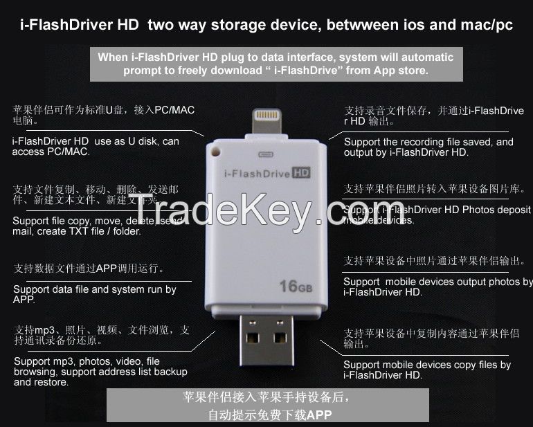 2015 New USB Flash Drive for Apple iphone ipad air 2 ipod macbook air pro retina IOS
