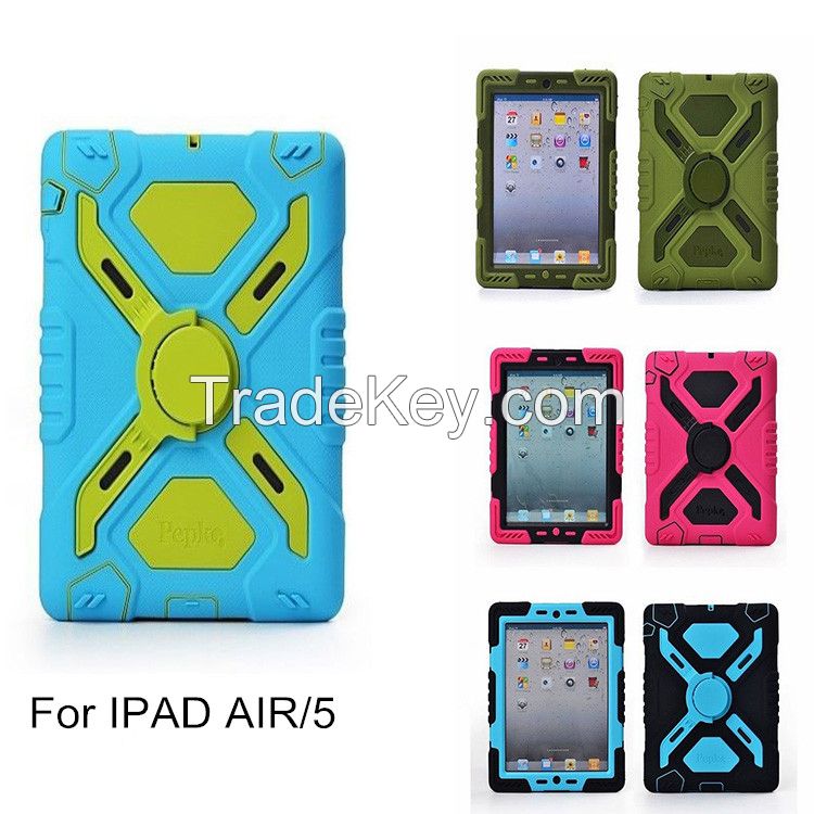 Pepkoo Spider Extreme Military Heavy Duty Waterproof Dust/Shock Proof with stand Hang cover Case For iPad 2 3 4 air 2