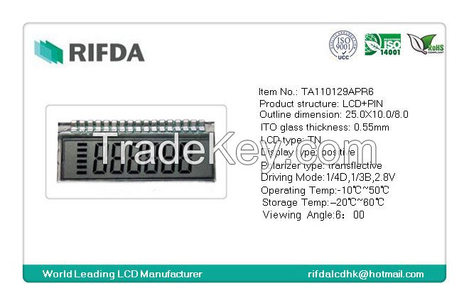 7 segment LCD display modules for bank U key