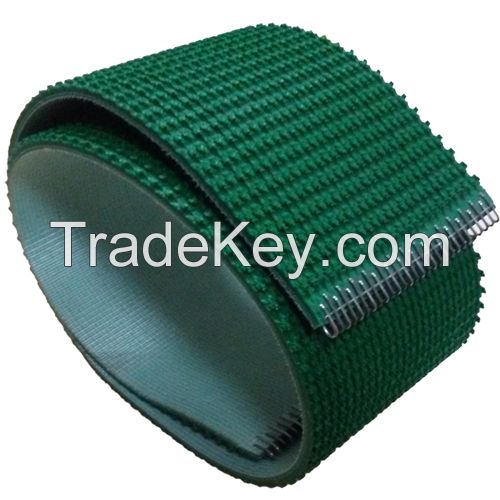 5.0mm green PVC Rough top conveyor belt, PVC Non slip, Anti-Slip conveyor belts