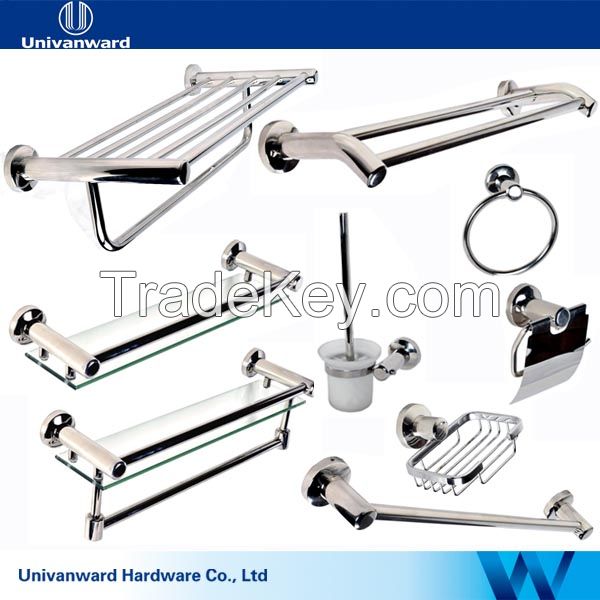 9pcs chrome plated stainless steel bathroom accessories set