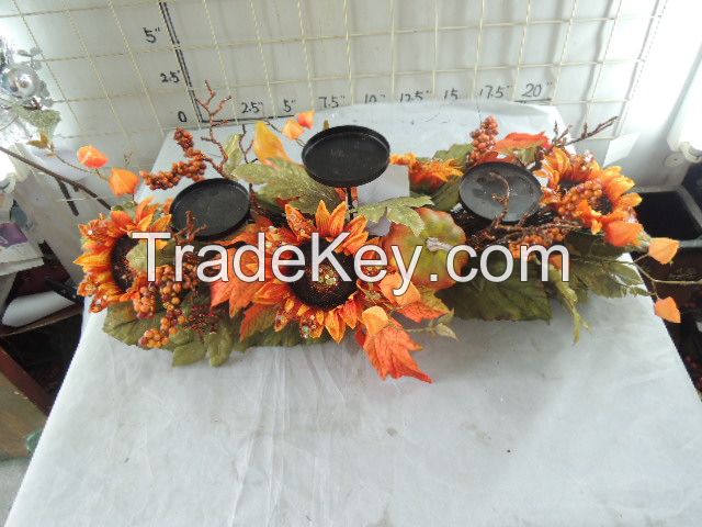 floral in candle stick, floral for seasonal/ holiday decoration, OEM design are welcomed