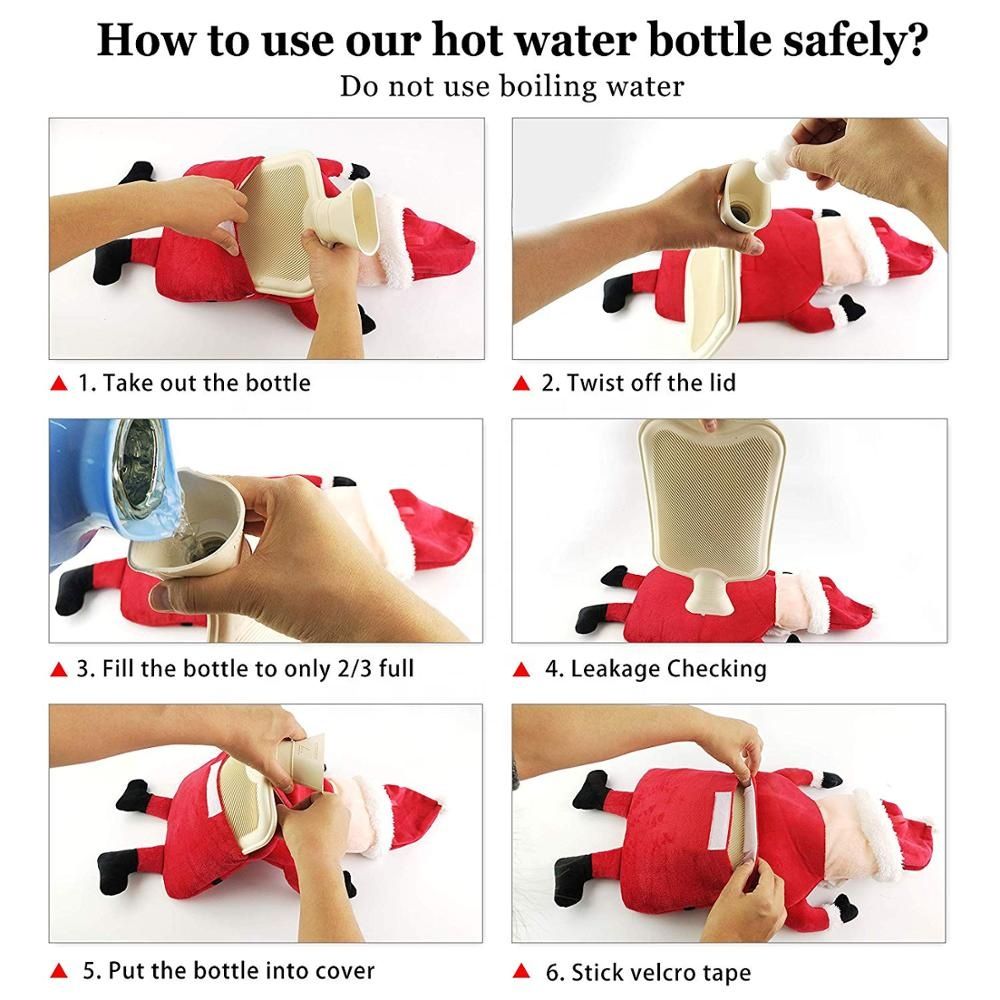 Rubber knitted hot water bottle