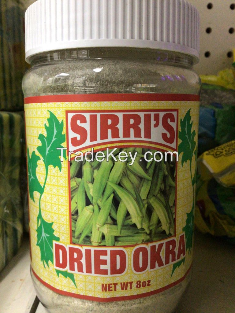 Dried organic okra