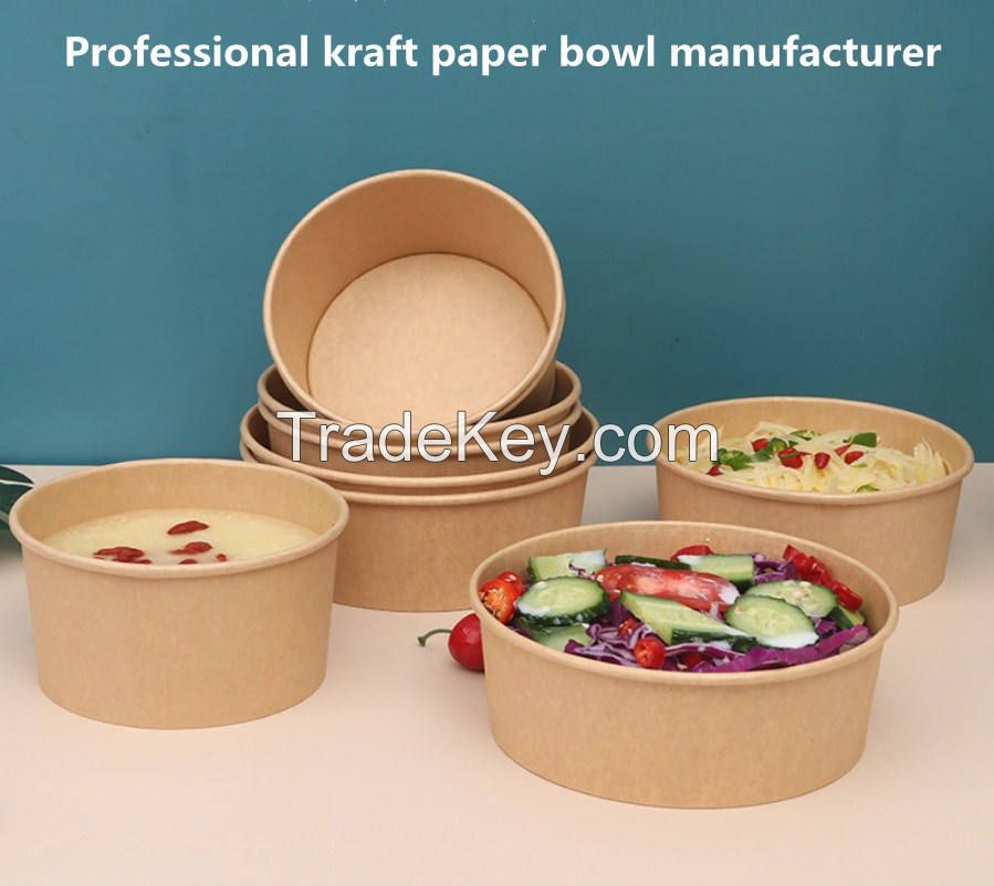 Ready to ShipIn Stock Fast Dispatch Custom disposable biodegradable kraft bowls and ice cream paper cup with lids