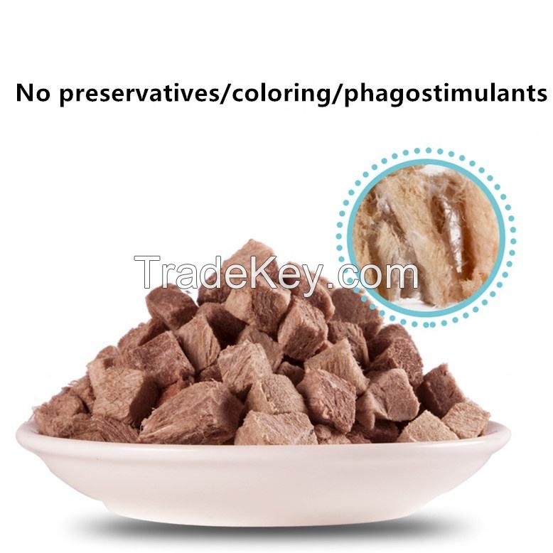 Freeze Dried Food Natural Pet Food Freeze Dried Chicken/ Beef/Duck Meat Pet Food