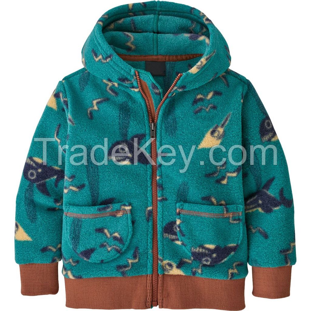 Custom Baby Winter Jackets 3 6 Months Boys Girls Outerwear Recycled Polyester Fleece Jackets