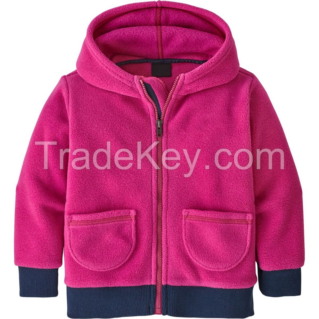 Custom Baby Winter Jackets 3 6 Months Boys Girls Outerwear Recycled Polyester Fleece Jackets