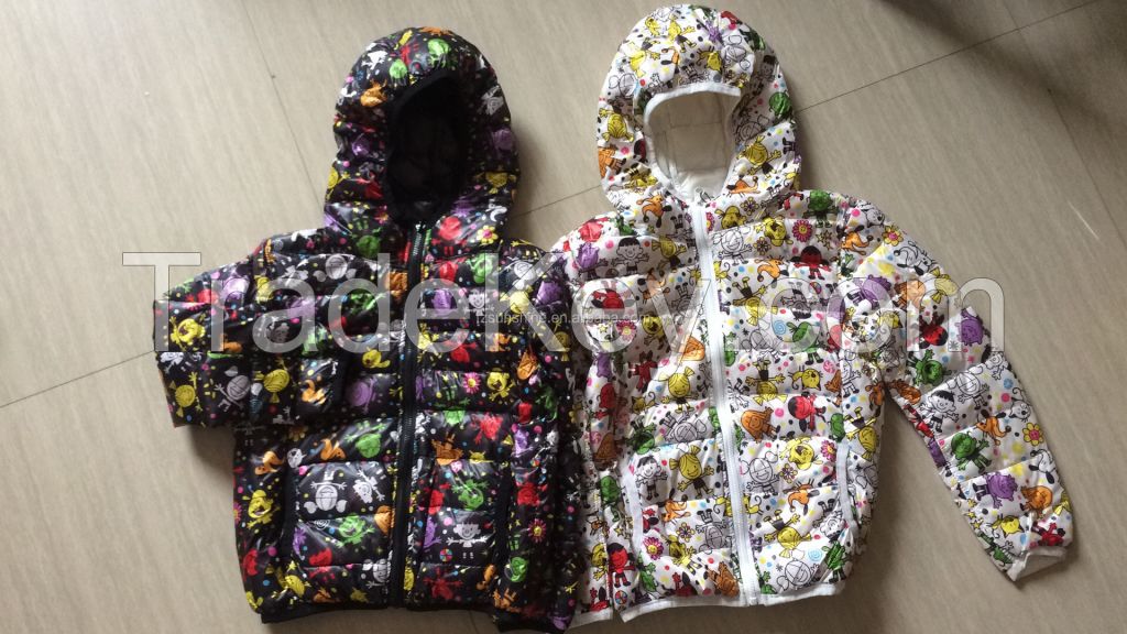 Puffer Children Winter Parka Kids Warm Duck Down Coat Baby Down Jacket for Girls Hooded Boy Outerwear 1-8Y Reversible Clothes