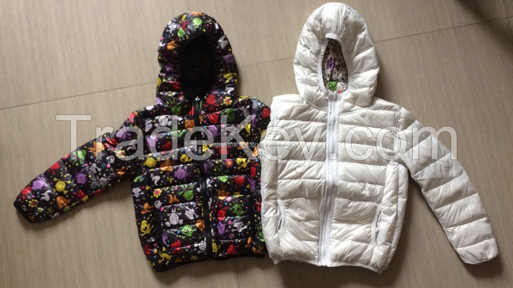 Puffer Children Winter Parka Kids Warm Duck Down Coat Baby Down Jacket for Girls Hooded Boy Outerwear 1-8Y Reversible Clothes