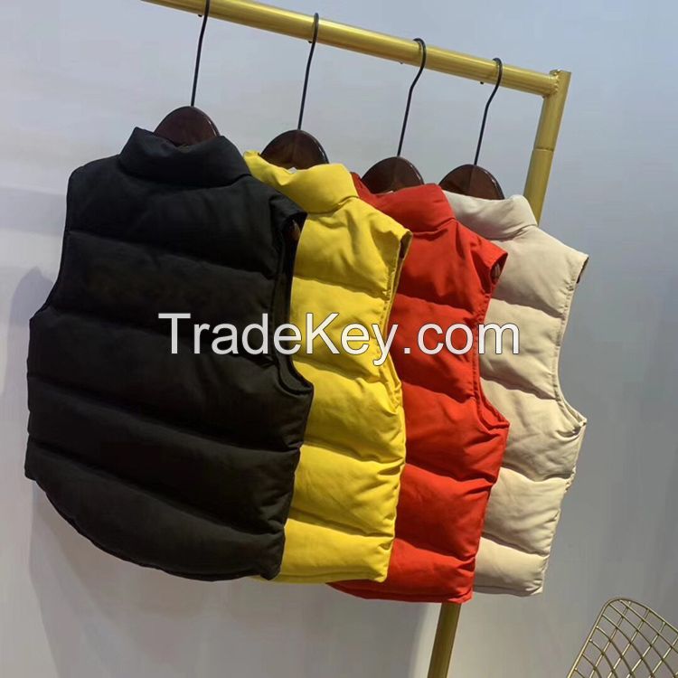 High quality custom men's vest waistcoat outwear warm duck down jacket lightweight utility black vest
