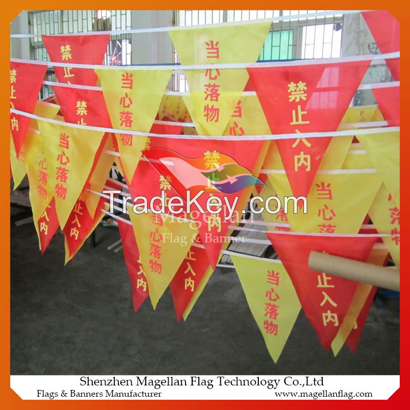polyesterstring flags for promotion advertising factory customized printing