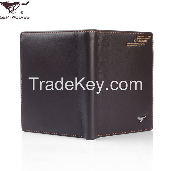 2015 hot sale genuine leather men wallet