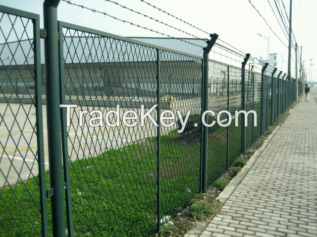 Expended steel fence  