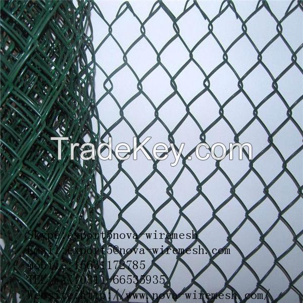 Extruded vinyl chain link fence