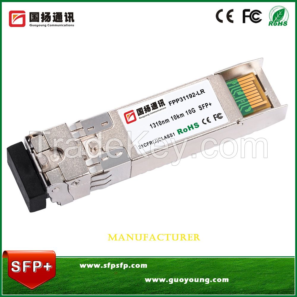 1310 10KM Duplex LC 10G LR SFP+ Optical Tranceiver