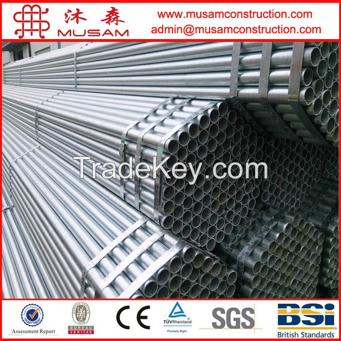 Tianjin Factory Pirce Q235 48mm Scaffolding Hot Dip Galvanized Steel P