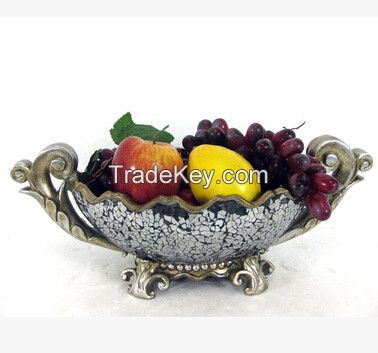 Colored tray Polyresin resin Decorative Fruit Bowl Resin Tray supplier