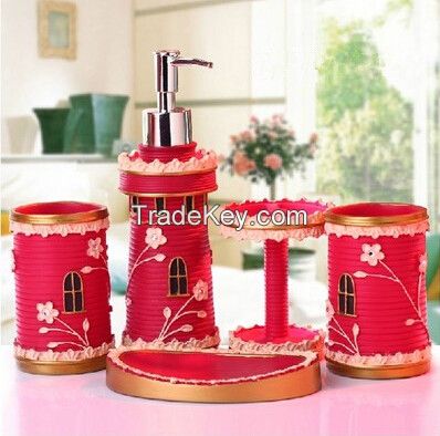 Hotel Home Set Polyresin bathroom accessory set