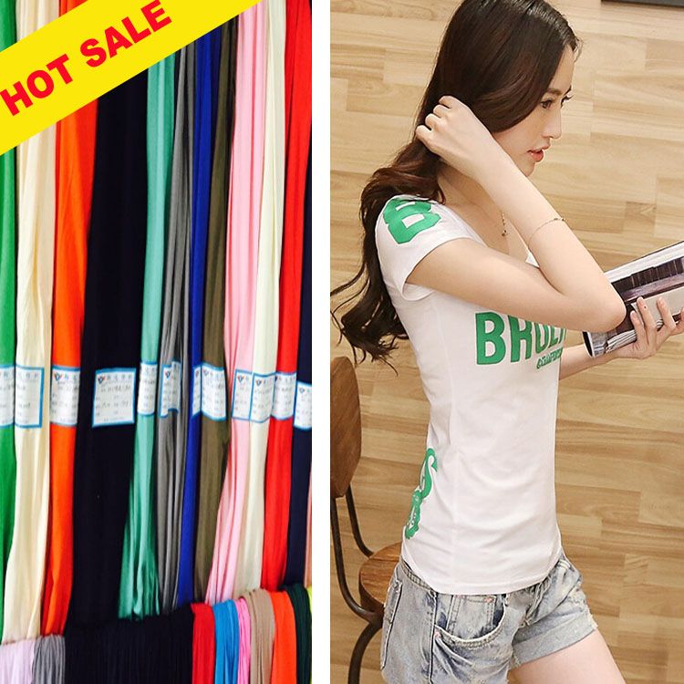 2015 New T-Shirt Fabric Cotton jersey Interlock Knitted for Russia