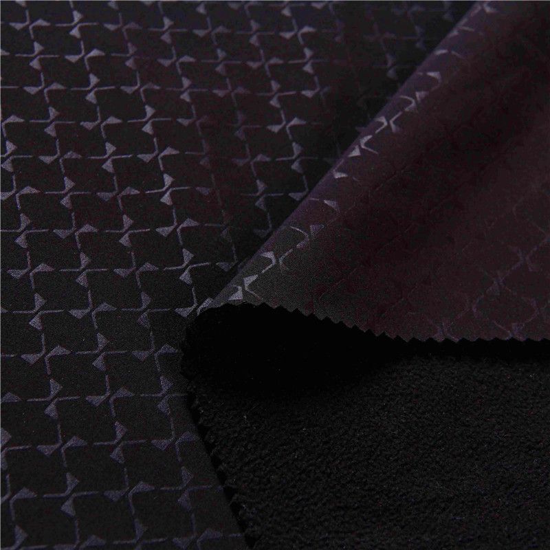 jacquard woven fabric with polar fleece