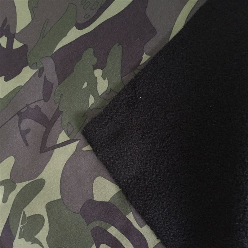 polar fleece with peach skin,Camouflage style 