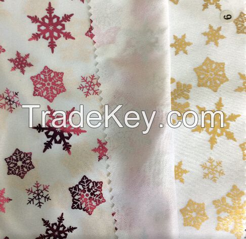  Polyester 75D knitting fabric with foil printing 