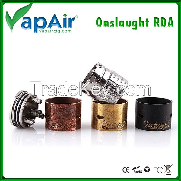 Gold electronic cigarette supplier onslaught rda plume veil rda atomizer