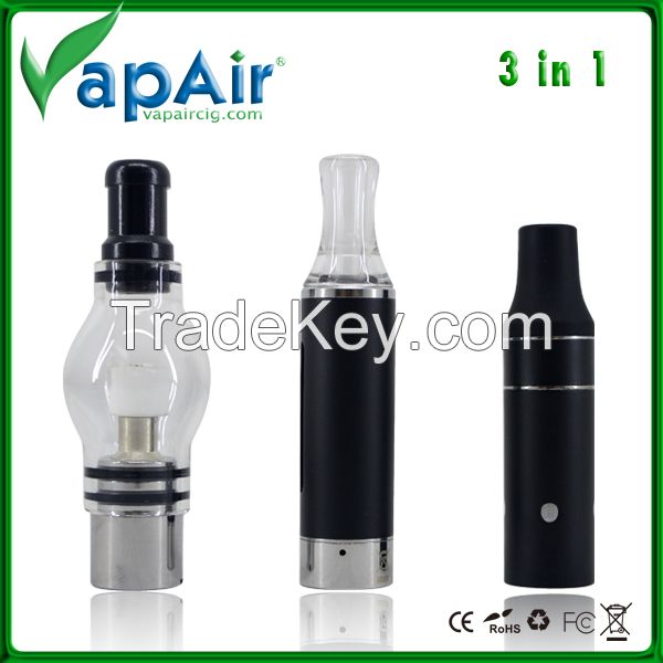 VapAir 2015 newest ecig atomizer kit h2 clearomizer mt3 atomizer ago dry herb vaporizer