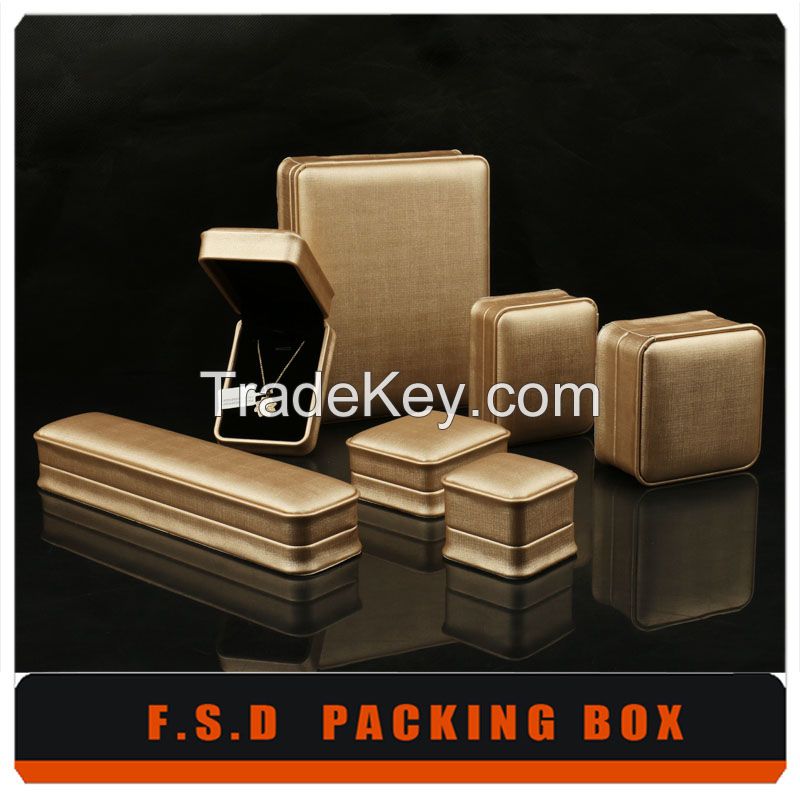 Luxury Golden Leather Gift Box For Jewellery