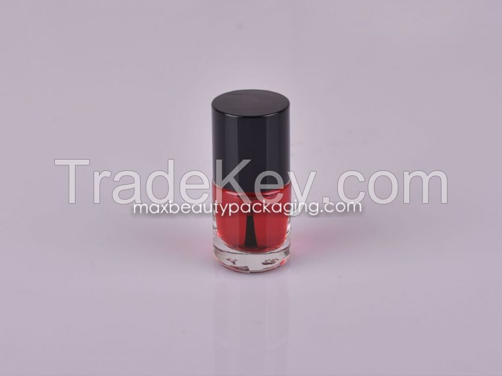 round long straight Nail Polish cap round nail polish bottle flat brush nail polish packaging