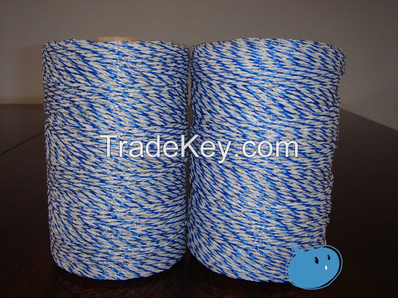 wire fence,electric fence plastic post, pasture fence,electricity rope,pe/pp rope,twine,made in china