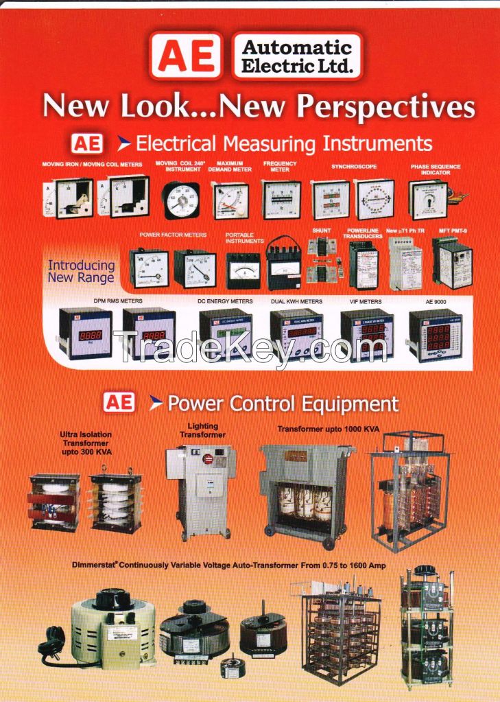 LOW TENSION CURRENT/POTENTIAL TRANSFORMER, ANALOG/DIGITAL VOLTMETERS, AMMETERS, UPS SYSTEM, BATTERIES, BATTERY CHARGER