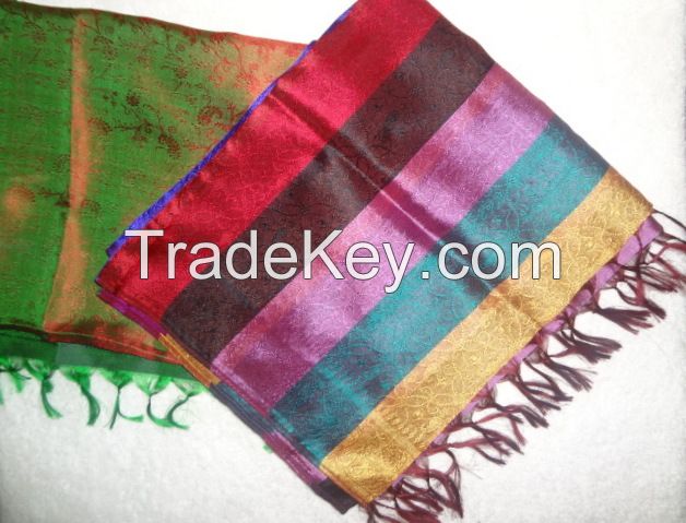 100% Pure Silk Scarves with Tassles