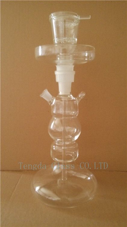 Height:245cm Clear Glass Hookah With Leather Package