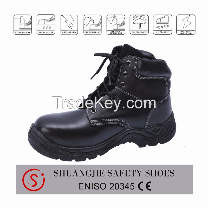 smooth leather construction safety shoes