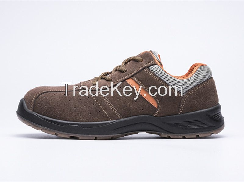 suede leather safety footwear with steel toe cap